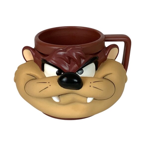 Tasmanian Devil Taz Warner Brothers 3D Character Face Mug Vintage 1993 - Picture 1 of 8